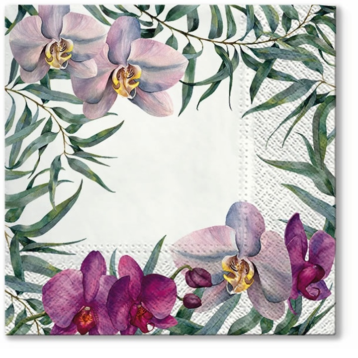 Ubrousky na dekupáž Elegant Orchid - 1 ks