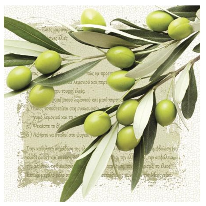 Ubrousky na dekupáž Greek Olives - 1 ks Ubrousky na dekupáž