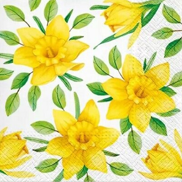 Ubrousky na dekupáž Yellow Daffodils - 1 ks ubrousky na dekupáž
