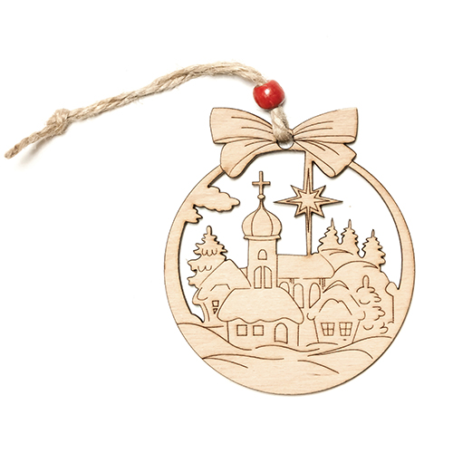 Levně Dřevěná vánoční dekorace - 5ks v balení-NA_OZD_034