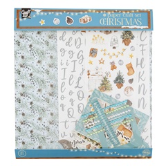 Vánoční sada na scrapbooking modrá