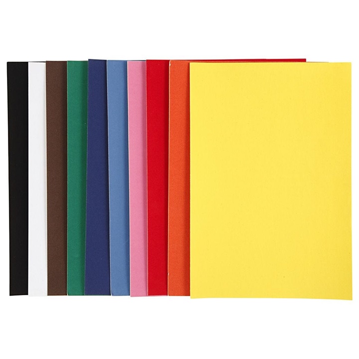 Levně Velurový papír A4 - různé barvy / sada 10 ks (sametový papír)