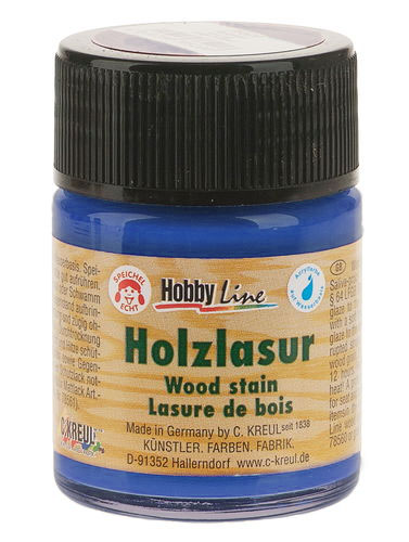 Barvy na dřevo Hobby Line Wood Stain 50 ml - Ultramarine Blue
